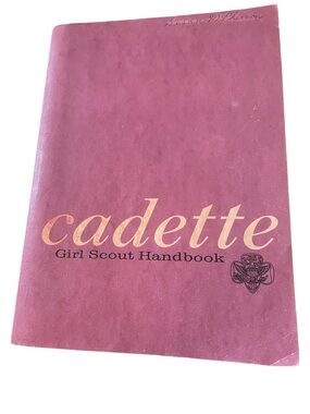 Vintage Girl Scout Cadette Handbook - Pink 1968